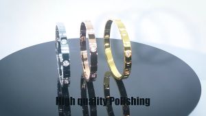 Ka ka rose gold ten diamond bracelet male and female couples Europe and the United States fashion star-studded titanium steel bracelet fashion jewelry