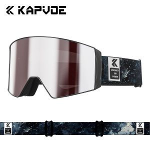 KAPVOE Hot Ski Snowboard Mask Goggle Men UV400 Protection Snow Women Glasses Magnetic Attraction Anti-Fog Skiing Goggles Adult