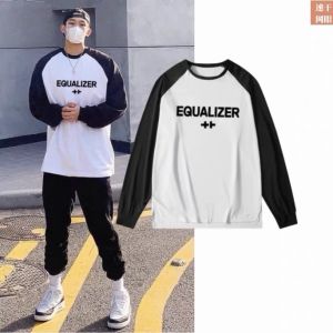 Tagkita รูปแบบเรขาคณิตแขนยาวเสื้อยืดบาสเก็ตบอลหลวม Fit ฟิตเนสวิ่งการฝึกอบรมสําหรับวัยรุ่น