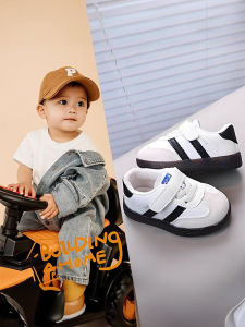 New 2025 Korean Style Boys Casual Shoes Slip-On Soft Bottom Learning to Walk Shoes Breathable Dequn Shoes for 1 Year Olds