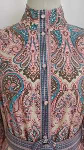 M167# Middle East Womens Clothing Cross-Border Foreign Trade Malay Southeast Asia Indonesian Muslim Print Dress Dropshipping