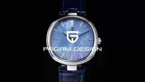 Pagani Design | New PAGANI DESIGN Retro Oval Womens Watch Japan GL22 Quartz Movement Natural Turquoise Dial Sapphire Casual Dress Watch