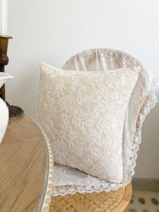 BUYNOW 1PC Lace Floral Vintage Pillowcase Without Pillow Core Sofa Pillow Cover Bedside Cushion Cover Home Bed Living Room Decor