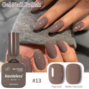 Single-Use Gel Nail Polish Classic Colors Semi-Permanent Removable by Soaking or LED Polish Suitable for Home and Salon Use