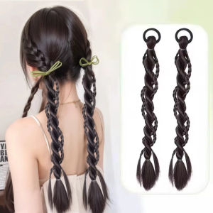 Wig female ghost horse girl double Fried Dough Twists ponytail twisted braid wig female Korean ins style boxing braid