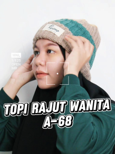 RUIMO Topi A-68 Kupluk Beanie Terbaru dan Trendy model Strip 3 Garis model Korea