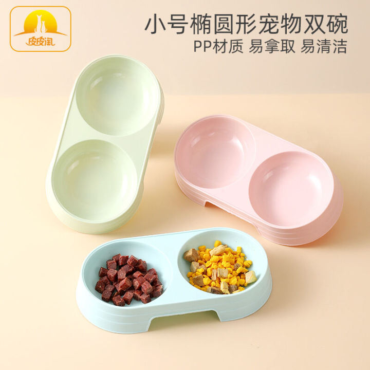 SKY ชามอาหารสัตว์เลี้ยง 2 ช่อง สำหรับอาหารและน้ำ