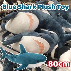 Blue Shark Plush Toy Plush Stuffed Doll Big Shark Doll Soft Sleeping Pillow Children Birthday Gifts