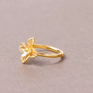 Chow Sang Sang 周生生 999.9 24K Gold Chinese Wedding Lilac Blossom Adjustable Ring for Women 95304R
