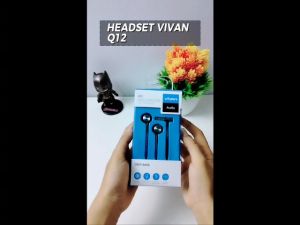 VIVAN Q12 Headset Earphone Handsfree Deep Bass Wired Konektor L 90 Original