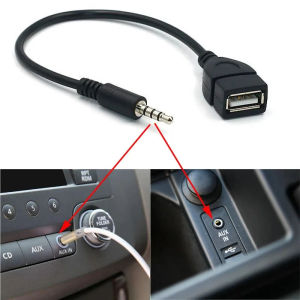 1/2/3/4/5/6Pcs 3.5 Mm Male AUX Audio Jack Plug To USB 2.0 Female Converter Cable Cord Adapte For Car MP3 Player Converter