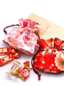 Japanese Style Wedding Gift Storage Bag Drawstring Cloth Art Bunch Mouth Bag Jewelry Storage Bag Lucky Money Bag Bonnet Bag