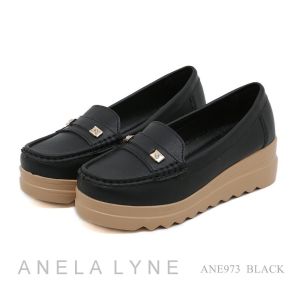 SEPATU WANITA WEDGES IMPORT TERBARU MURAH/ANELA LYNE SEPATU KANTORAN WEDGES HAIFA ANE973