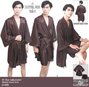 Baju tidur pria dewasa piyama kimono stelan satin pakaian pria terbaru 2022.