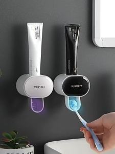 Creative Automatic Toothpaste Dispenser for Kids Toothpaste Squeezers Tooth Dust-proof Wall Mount Stand Bathroom Accessories Set