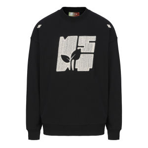 Áo Nỉ Cổ Tròn Màu Đen Phong Cách Mỹ Cổ Điển Cho Cặp Đôi Mùa Xuân Thu Áo Nỉ Cotton Polyester Thường Ngày Thời Trang