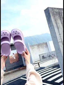 Ladies Sandals Two-Way wear-resistant non-slip thick sole height increase Beach Baotou Sandals outdoor wear