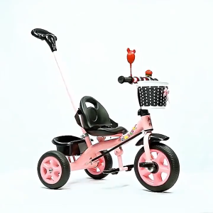 PlayPark 3 wheels Bike for kids girl and boy Stroller bike for baby with Push Handle and basket 1-8 years
