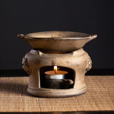 Lọ Đốt Trầm Gốm Sứ Dùng Trong Nhà Dùng Được Cho Tinh Dầu Cà Phê Rang Khô Lá Trà Mô Phỏng Trà Cổ Thiết Bị Tạo Mùi Trà.