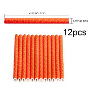 12-72pcs Bag Bicycle Wheel Spokes Reflective Sticker Tube Strip Warning Light DIY 7.5cm Cycling Reflector Reflective Safety Kit
