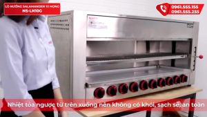 Lò Nướng Chín Thực Phẩm Không Khói Salamander NEWSUN 10 Họng  Bằng Gas - Hàng Chính Hãng - Bảo hành 12 tháng