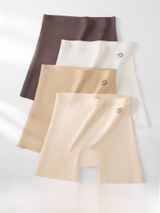 MiiOW | Quần lót nữ Ice Silk không để lại dấu vết thoáng khí nhẹ nâng hông quần an toàn ba trong một cạp cao mùa hè 2025