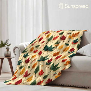 Beast Kingdom | autumn leaves star Soft Warm Flannel Blanket Lightweight Cozy Christmas Halloween Home Decor Room