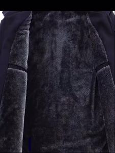 Áo Khoác Nam Mùa Đông Giữ Ấm Lót Lông Kiểu Dáng Công Sở Chất Liệu Fleece Có Khóa Kéo Dáng Regular Màu Đen Xanh Đậm Size L-3XL
