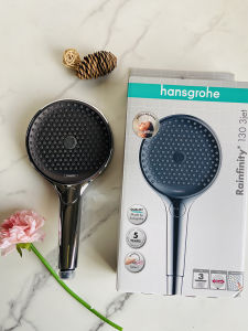 หัวจักรจักรฝ้าผนัง Hansgrohe Rainfinity ขนาด 130 มม. แบบจับได้ใหม่ รูปแบบยุโรปเหนือ สไตล์เรียบง่าย ความยาวสาย 1.8 ม.