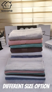 Socone Bath towel 100% Long Staple Cotton 70x140cm 380g Absorbent Adult Infant Baby Beach Towel 1PC ONLY