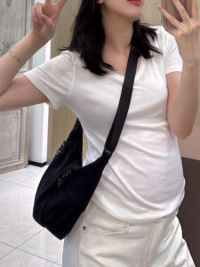 Áo Thun Tay Ngắn Thời Trang Mùa Hè Cho Phụ Nữ Mang Thai Dáng Ôm Cổ Chữ U Ngắn Áo Lót Cơ Bản Chất Liệu Cotton Thường Ngày