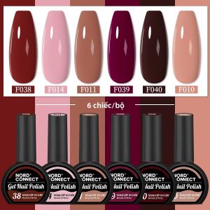 Bộ Sơn Gel Móng Tay 6 Màu Dạng Chai Bán Nguyệt Độ Bão Hòa Cao Bóng Lâu Trôi Màu Sắc Hợp Thời Trang Thu Đông Chất Liệu Acrylate Copolymer