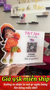 Mã quét qr code để bàn cho tiệm nail spa thẩm mỹ viện in theo yêu cầuthiết kế miễn phí..chất liệu mica chống nước