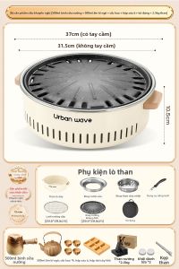 Urbanwave | Bộ Bếp Nướng BBQ Ngoài Trời Trong Nhà Di Động