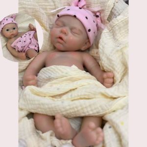 2 สไตล์/13 นิ้วเปิดปาก & ล้างทําความสะอาดได้ซิลิโคนน้องสาวตุ๊กตาสัมผัสนุ่มสัมผัส Handmade เหมือนจริงทารกแรกเกิดตุ๊กตาซิลิโคน