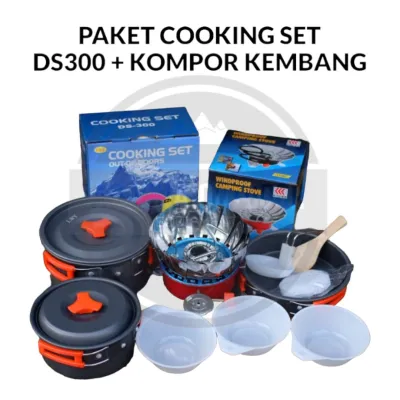 Paket Alat Masak Camping Kompor Cooking Set Nesting Camping Outdoor Portabel