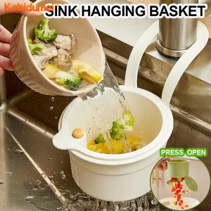 (local delivery) Kebidumei 2 IN1 Sink Drain Basket Faucet Hanging Filter Bag Adjustable Automatic Dumping Basket Sink Sponge Rack Kitchen Waste Collector