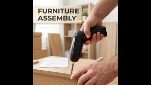 Rechargeable Cordless Electric Screwdriver Kit Lithium Power Tools Set for Home DIY Repair Assembly Electronics and Furniture