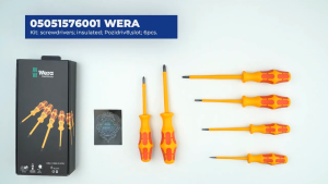 Wera 1060 i/1062 i/6 Kraftform VDE Insulated Screwdriver Set (6-Piece) | 1000V Safe | Professional Electrician Tools | German Design