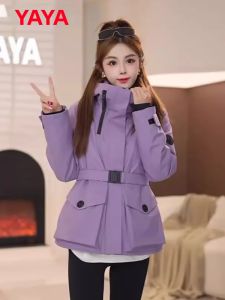 YAYA | Womens Warm Casual Down Jacket Mid-Length Black