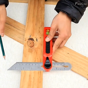 KAPRO 301T-Bevel Stainless Steel Blade with Vial Trim Gauge 15° 30° 45° 60° & 75° Angle Marking Tool