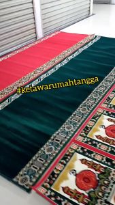 Karpet Masjid & Mushola Tipe Polos Merah | Bahan Tebal Kuat & Tahan Lama | Ketawarumahtangga