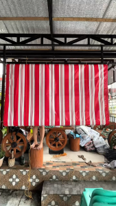 (6x10 feet) ROLL-UP STRIPES AWNING TRAPAL LONA TOLDA TARPAULIN TARP