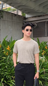 Áo thun cổ tròn raglan vải thun sọc LADOS-9219 form Regular trẻ trung năng động thoải mái