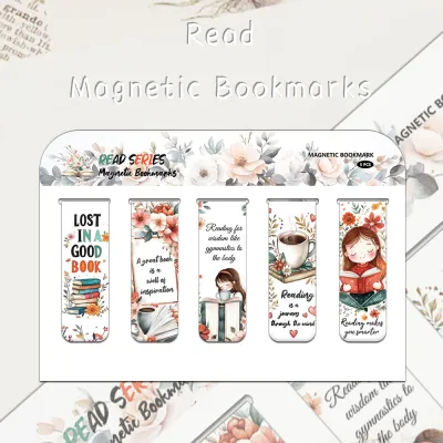 5PCS Creative New Product Simple Reading Magnetic Bookmarks Student Supplies Books Interpage Decoration Bookmarks