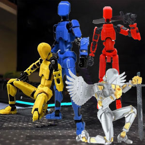 T13 Action Figure Set Robot Action Figure 3D Printed with Full Articulation for Stop Motion Animation 13 Action Figure Dummy