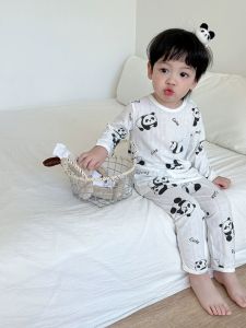 Lightweight Plant Fiber Air Conditioned Sleepwear Long Sleeve Long Pants Home Suit