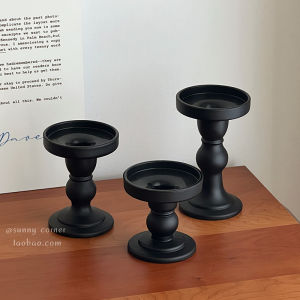 Retro European Glass Candle Holder Roman Column Base High Footed Luxury Aromatherapy Candle Stand Home Decor Accessories