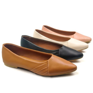 Cyra Series 02 - Flat Shoes Sepatu Kerja Wanita Outsol Karet Selop Slip On Size 36-40