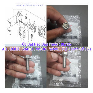 Ốc Bắt heo dầu trước : 8ly25 Ab . Click .Vario . Vison . Wave . Fu